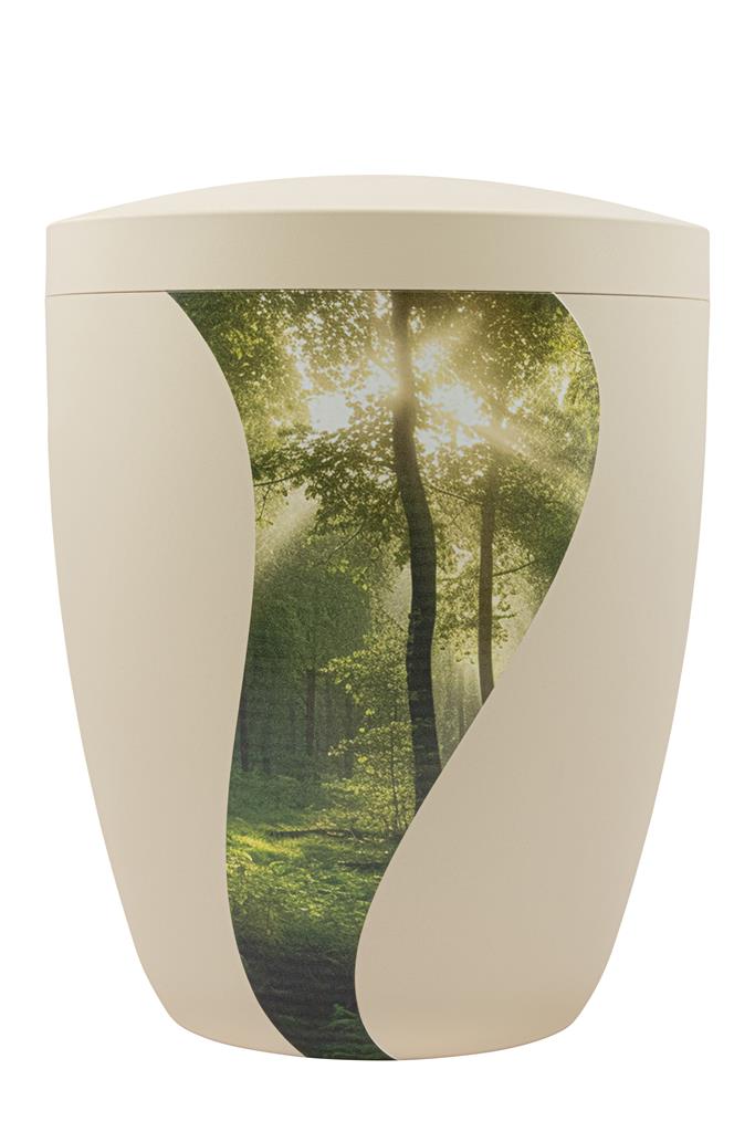 Naturstoffurne, seashell, 'Wald grün'
