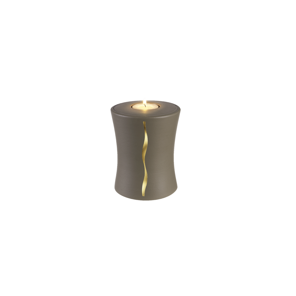 Keramikurne, CONTURA Memory, teak gold