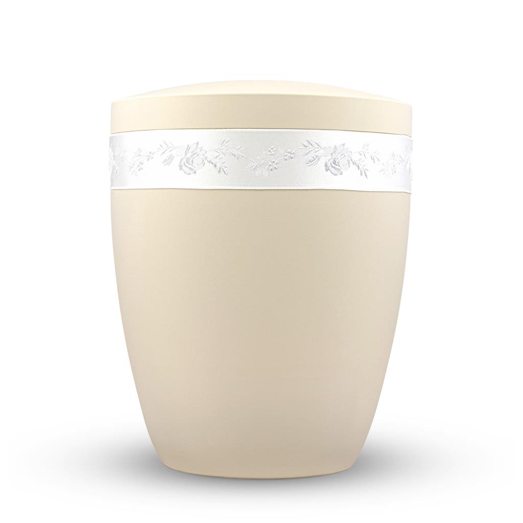 Naturstoffurne, seashell, Rosenborte creme