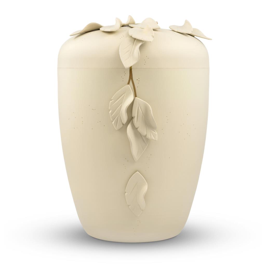Naturstoffurne, seashell, "fallende Blätter 3D"