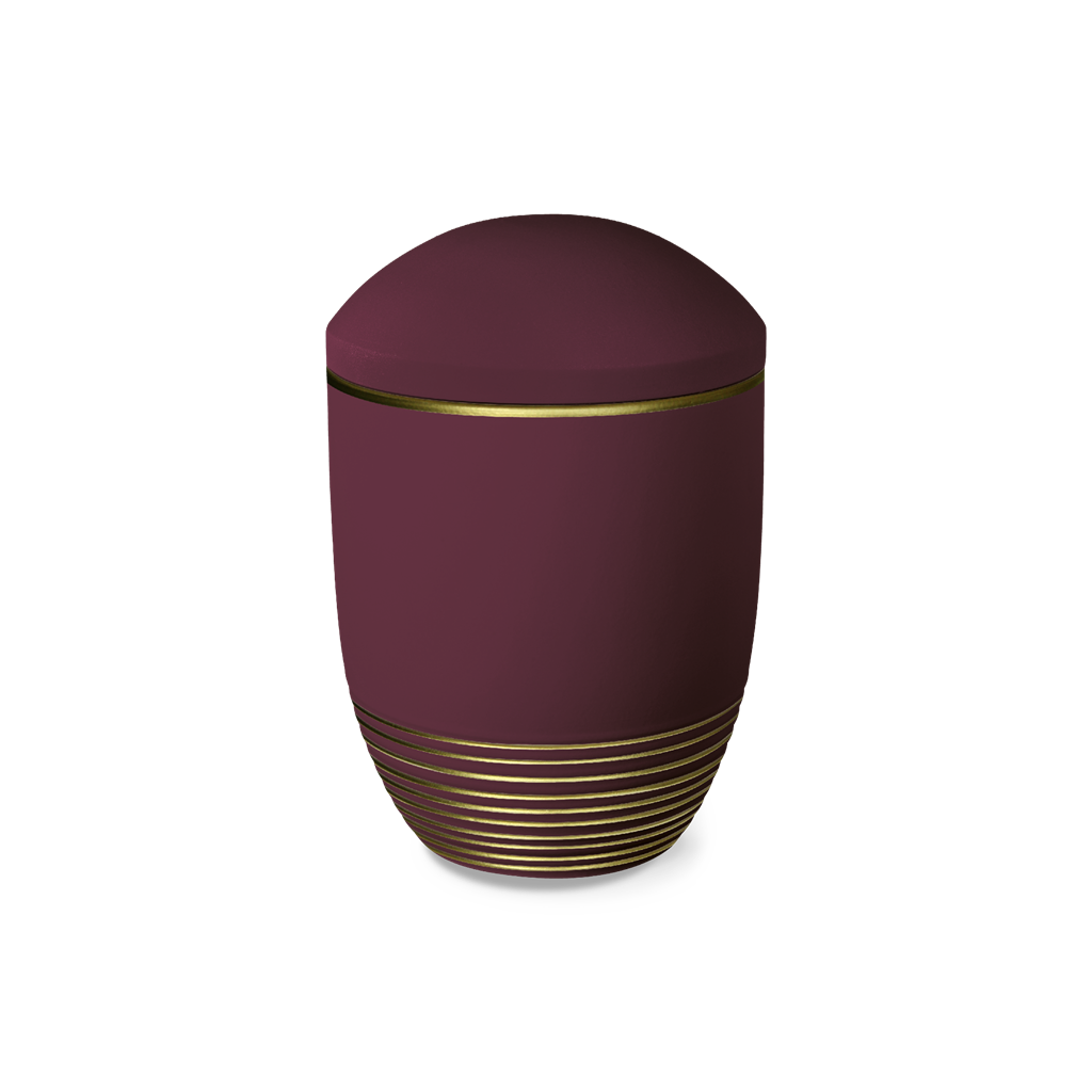 Keramikurne, WAVE, brombeer gold