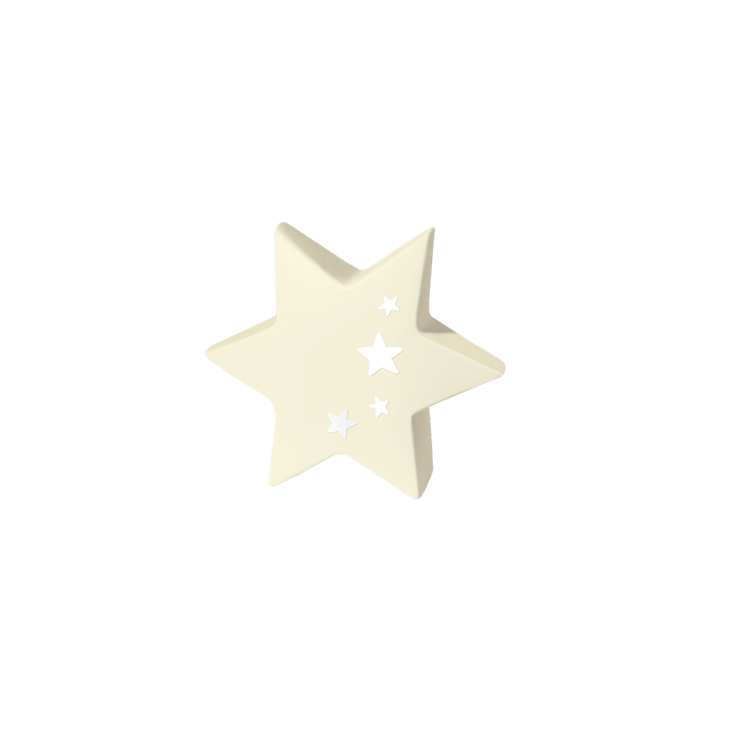 Keramikurne, JUNIOR STERN Memory, sandbeige weiß