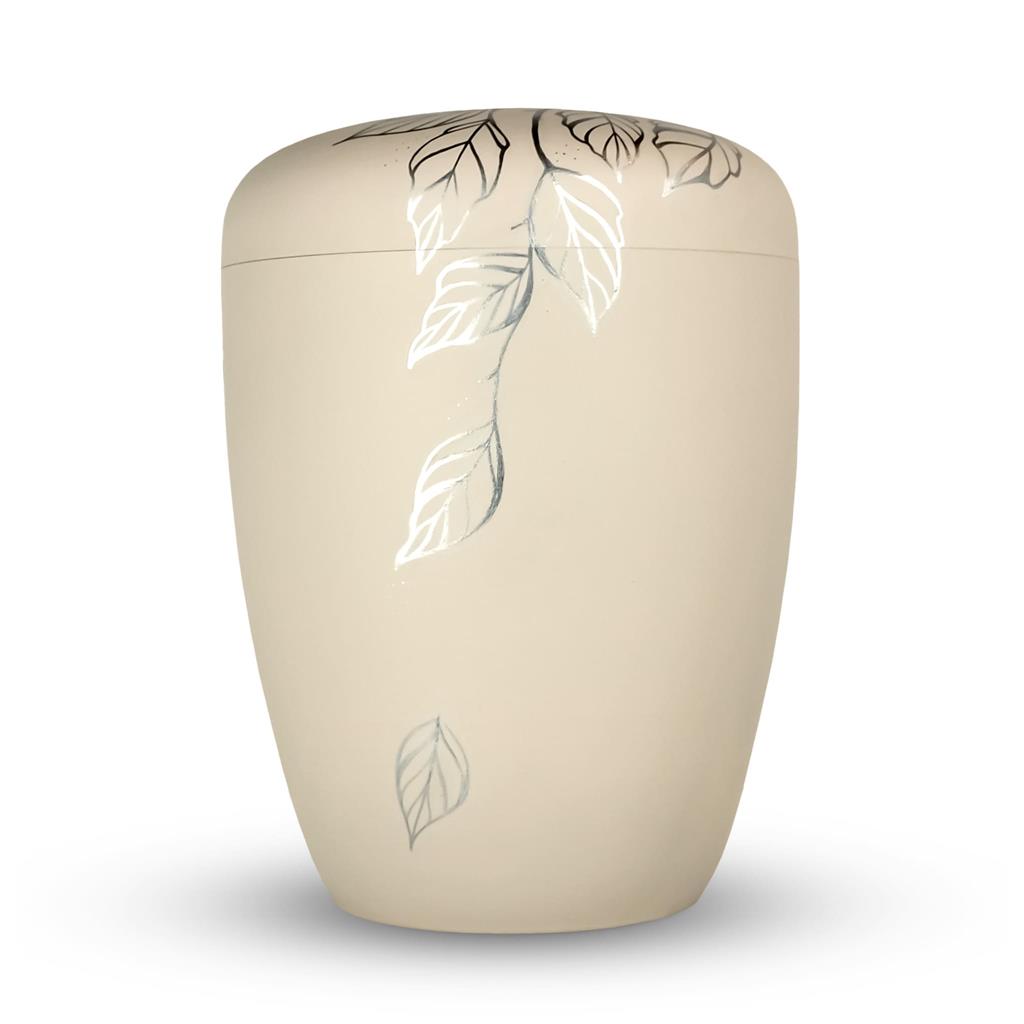 Naturstoffurne, seashell, "fallende Blätter"