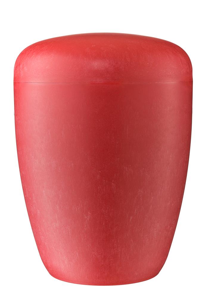 Naturstoffurne, rot eingefärbt