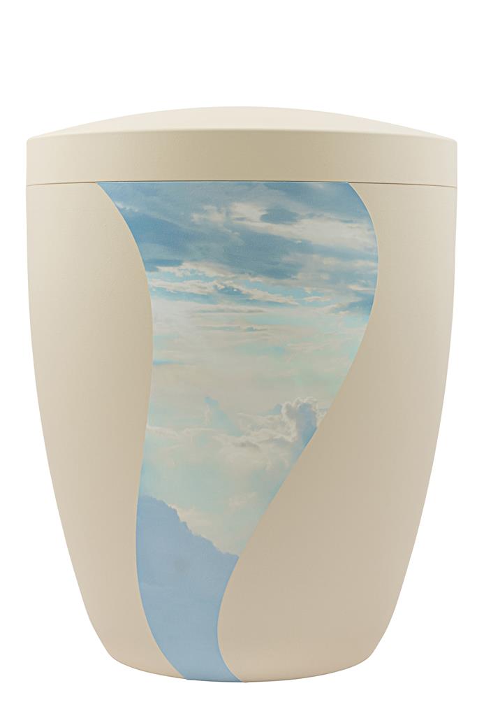 Naturstoffurne, seashell, "Himmel"