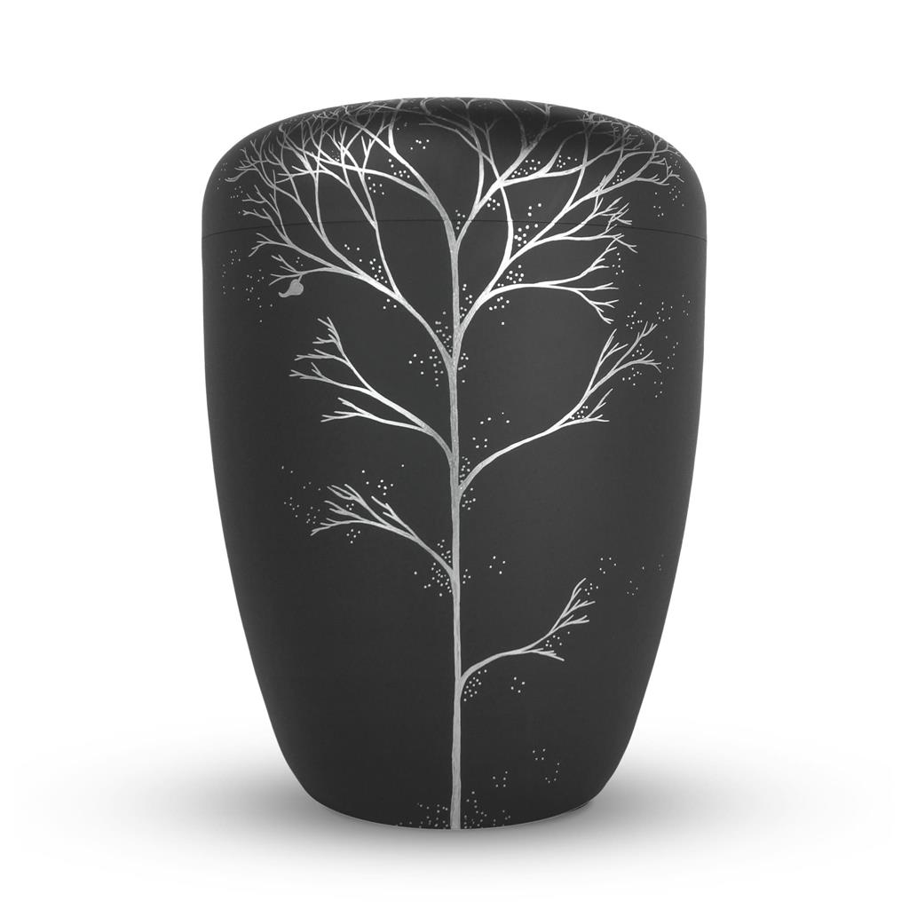Naturstoffurne, stone-grey, "Äste Herbstwind"