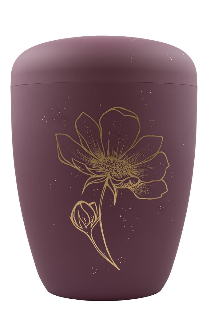 Naturstoffurne, beere-matt, "Blüte"