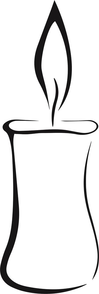 Foliebemblem 'Kerze', silber