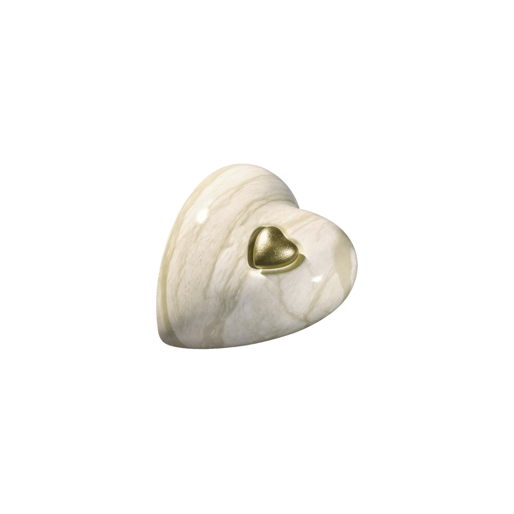 Keramikurne, HERZ Memory, Marmor gold