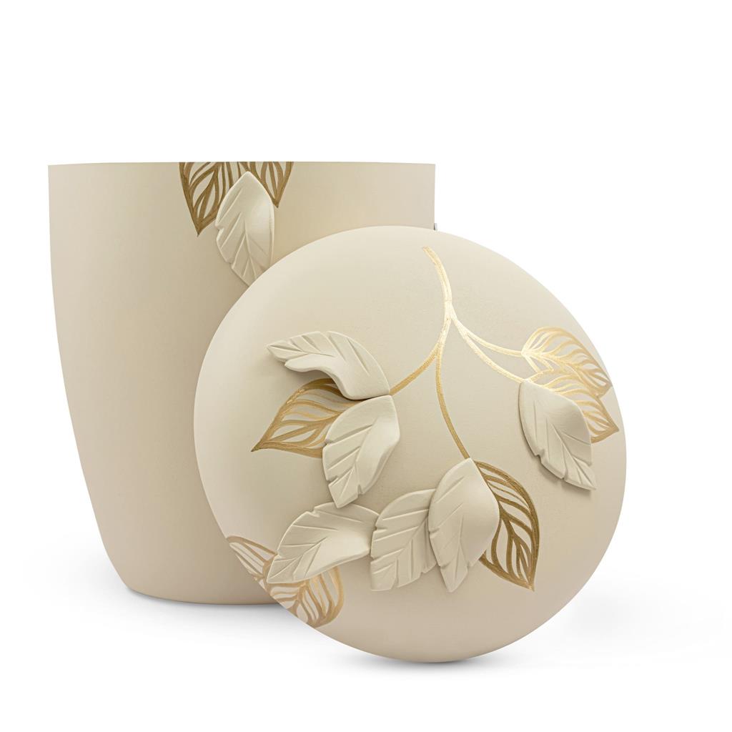 Naturstoffurne, seashell, "Blätter"