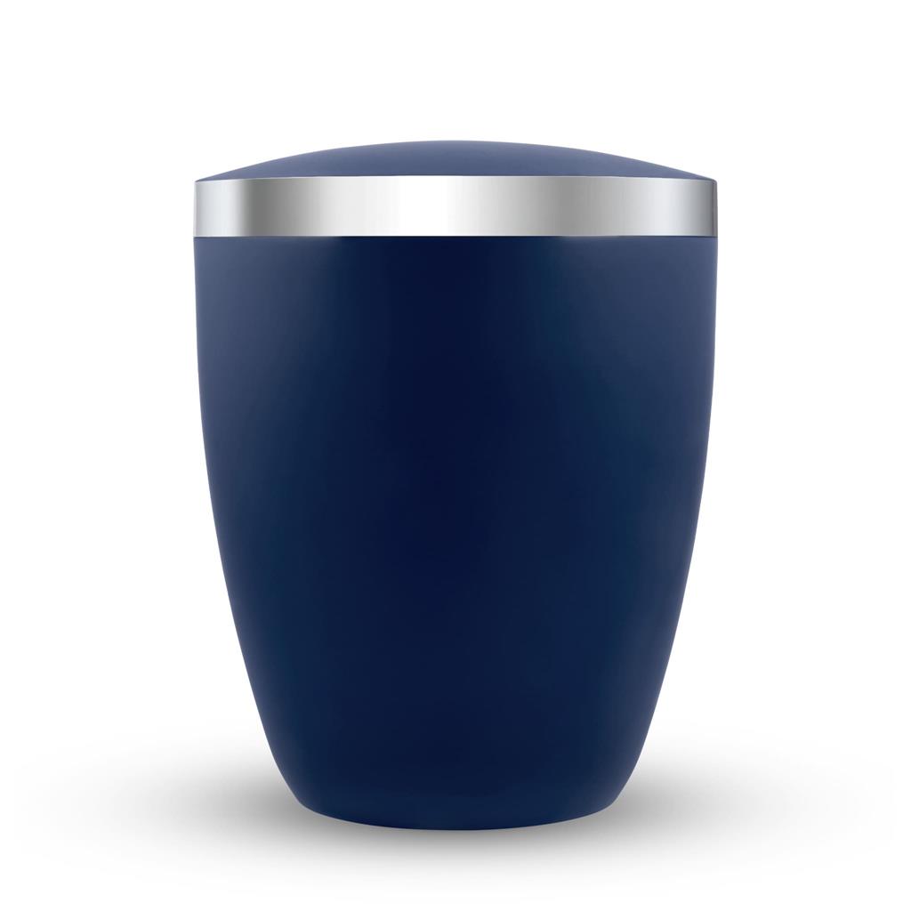 Naturstoffurne, atlantic-blue, Silberband