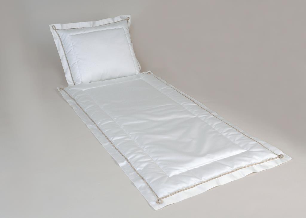 Deckengrt., Drell creme, Stehsaum- Kordel, 250 g/m²