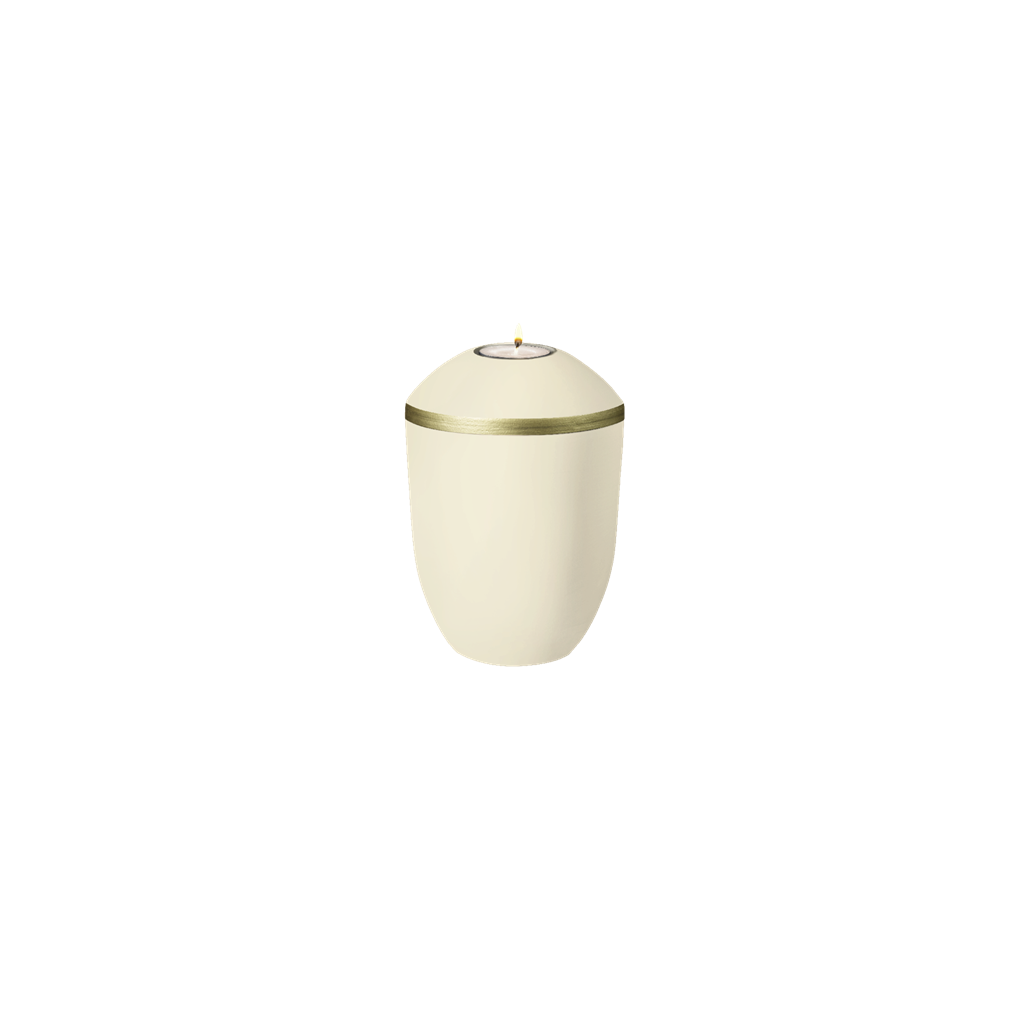 Keramikurne, AQUA PURE Memory, sandbeige gold