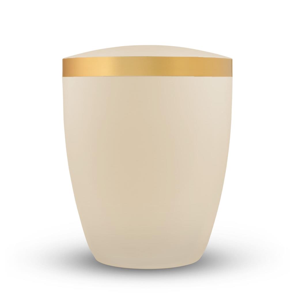 Biourne, seashell lackiert, Goldband geschliffen