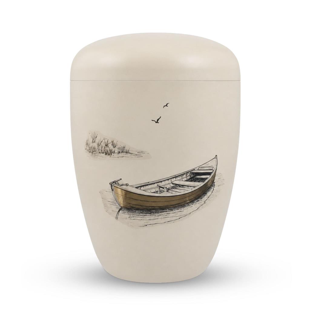 Naturstoffurne, seashell, "Boot gold"