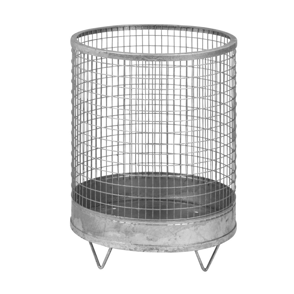 Abfallkorb, Höhe: 50cm, D=40cm, Inh. 63 l, Blechrand