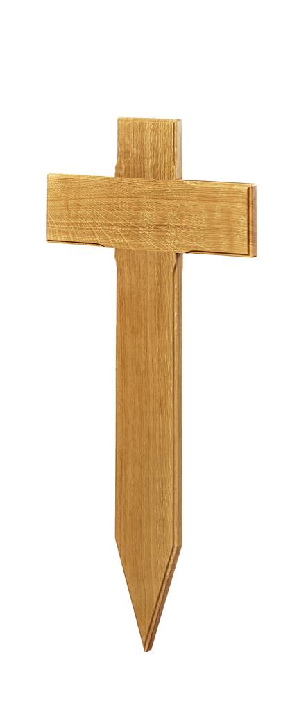 Urnenkreuz Form 22, Roteiche lackiert, mit Hohlkehle, 80x40x12 cm