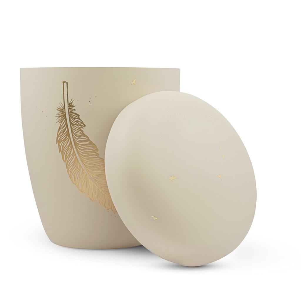 Naturstoffurne, seashell, "Feder+Schwalbe"