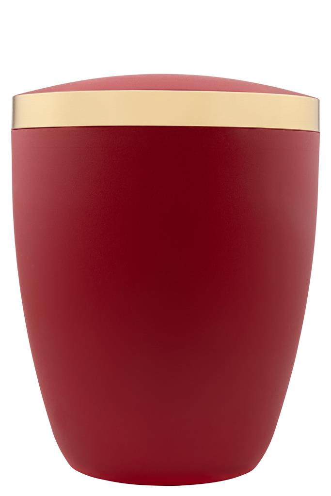 Naturstoffurne, lava-red, Goldband