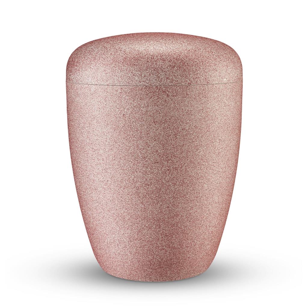 Naturstoffurne, glitter rosé-weiß