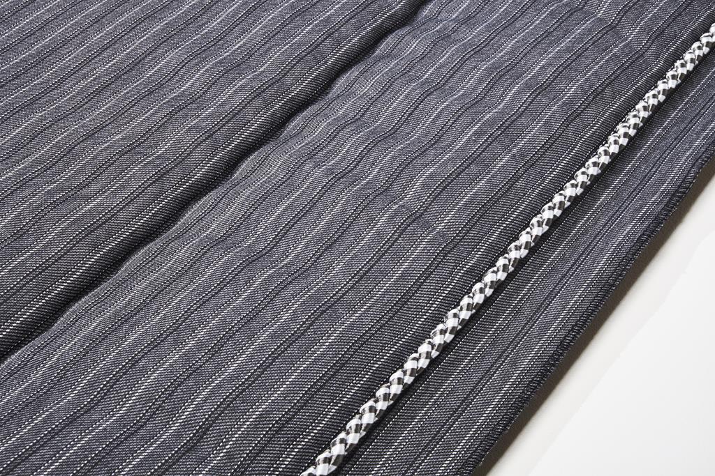 Deckengrt., Dekostoff anthrazit, Streifen, STK, 250 g/m²