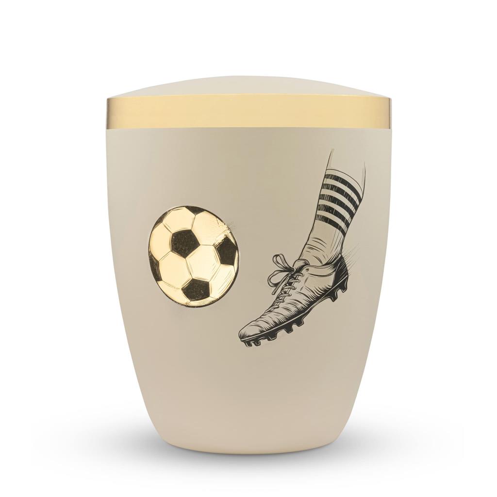 Naturstoffurne, seashell, "Fußball"