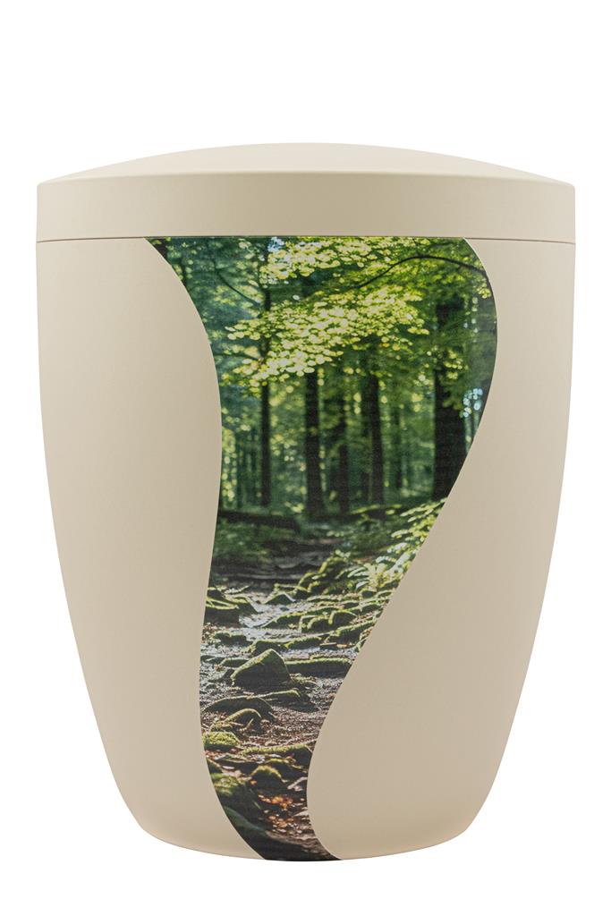 Naturstoffurne, seashell, "Waldpfad"