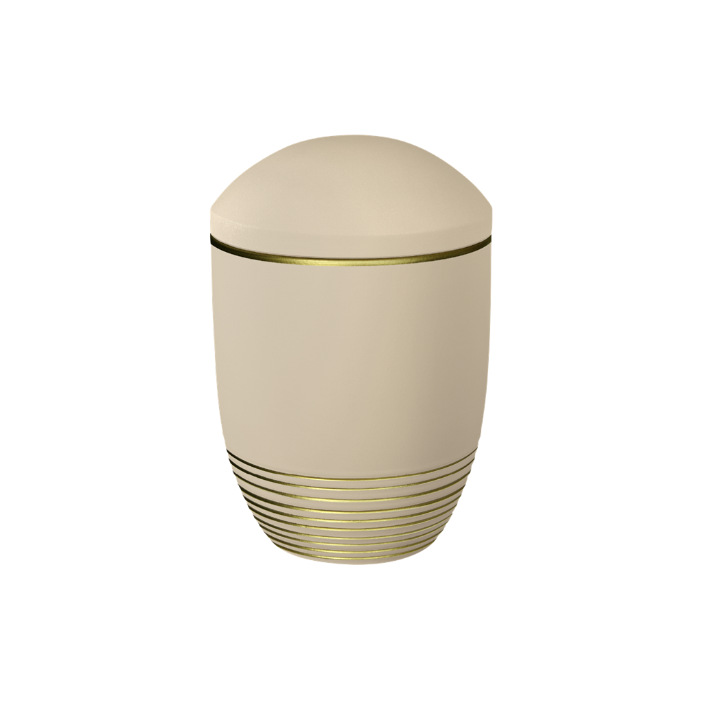 Keramikurne, WAVE, cashmere gold