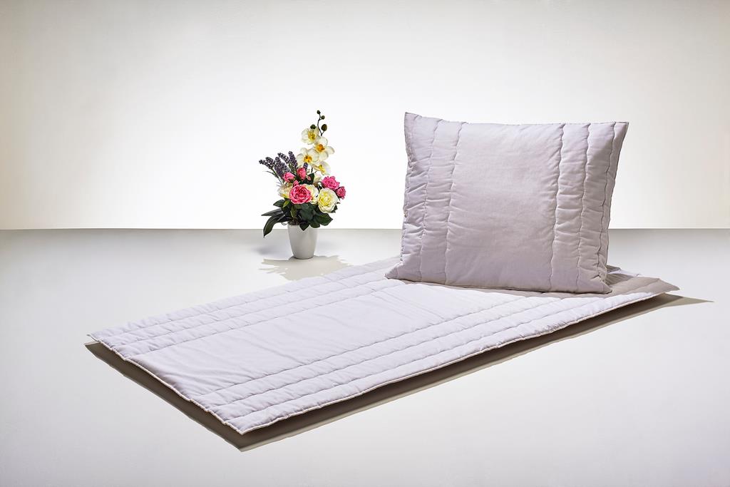 Deckengrt., Linon weiß, ohne Umrandung, 120 g/m² Baumwollfüllung