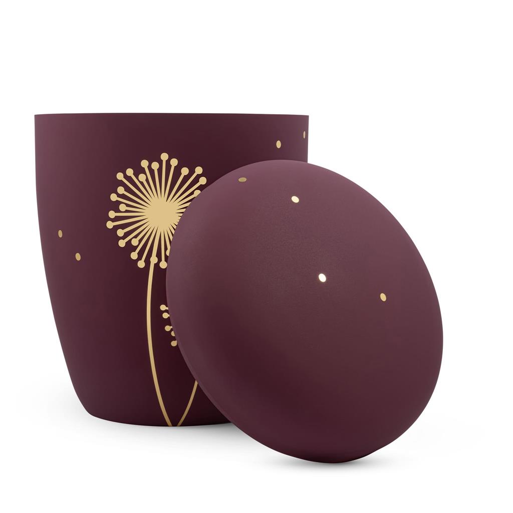 Naturstoffurne, beere-matt, "Pusteblume modern"