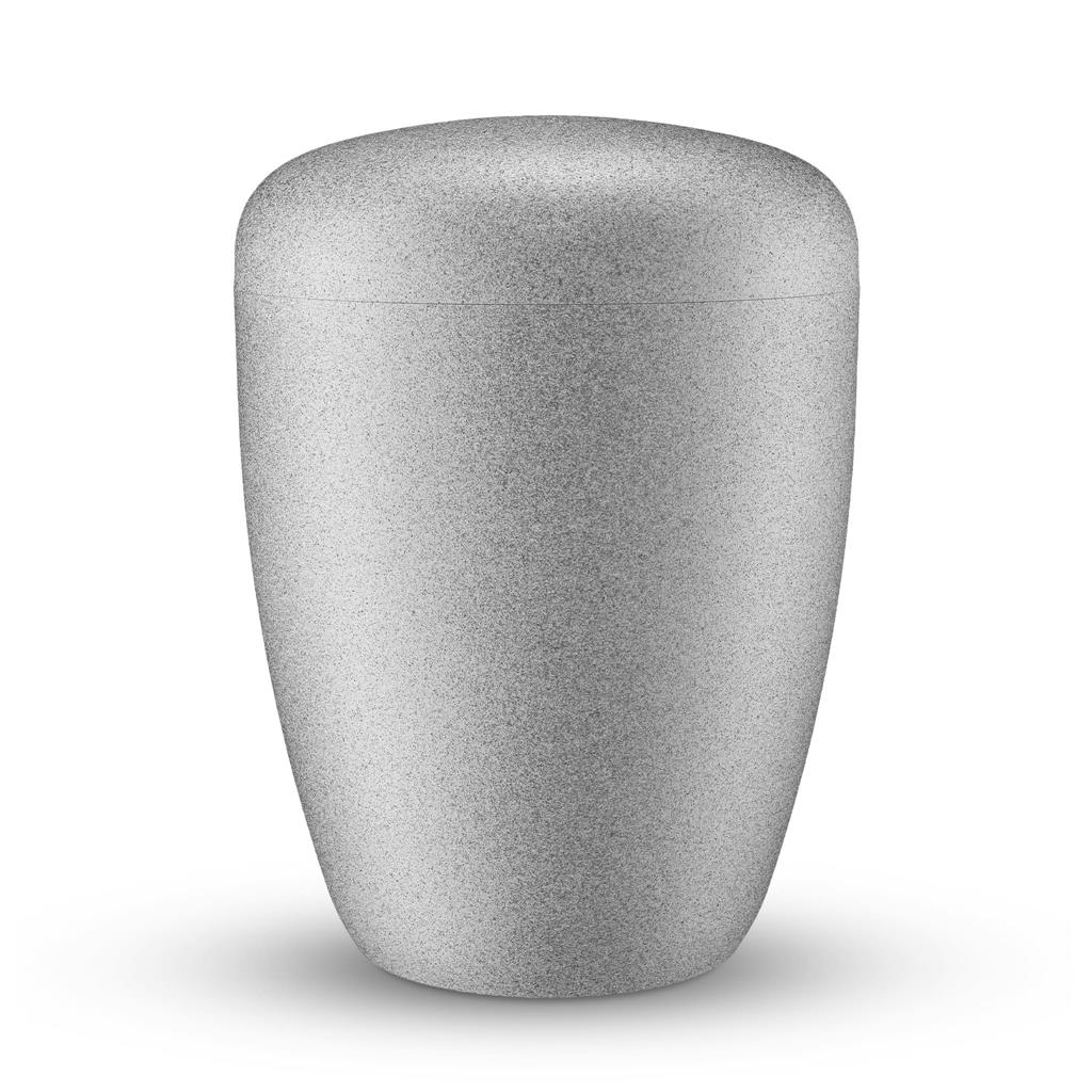 Naturstoffurne, glitter silber-weiß