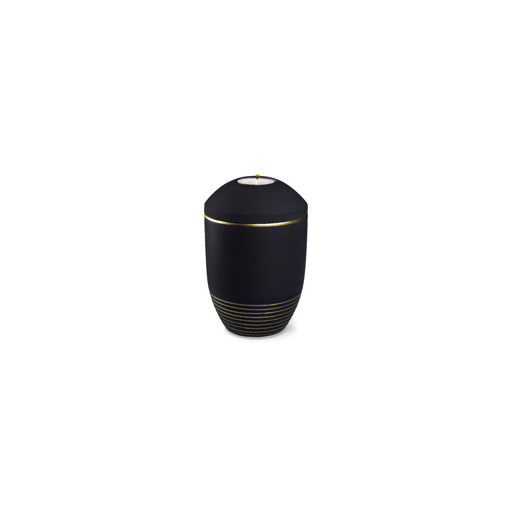 Keramikurne, WAVE Memory, basalt gold