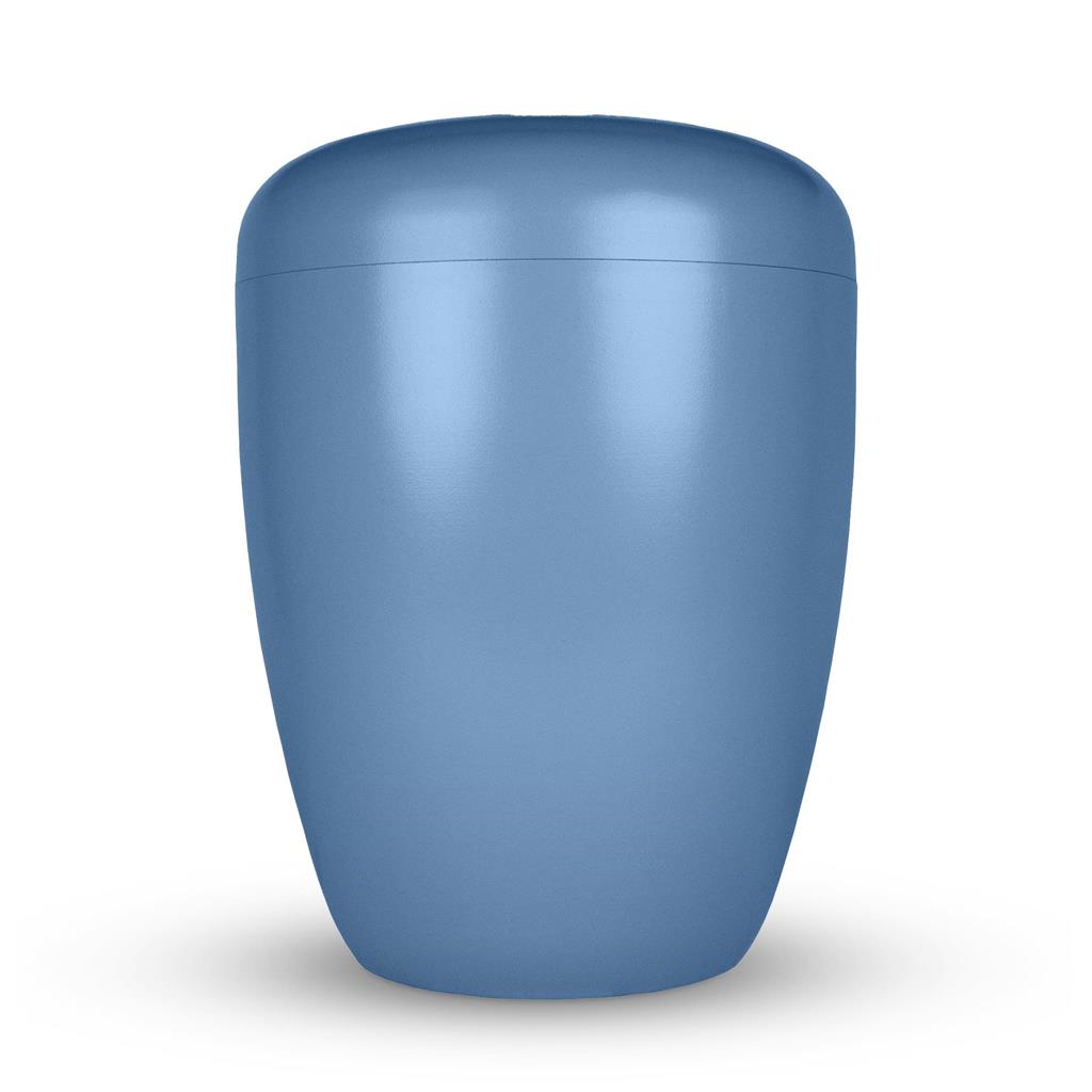 Naturstoffurne, pastell-blau