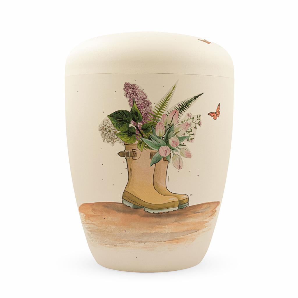 Naturstoffurne, seashell, 'Gummistiefel'