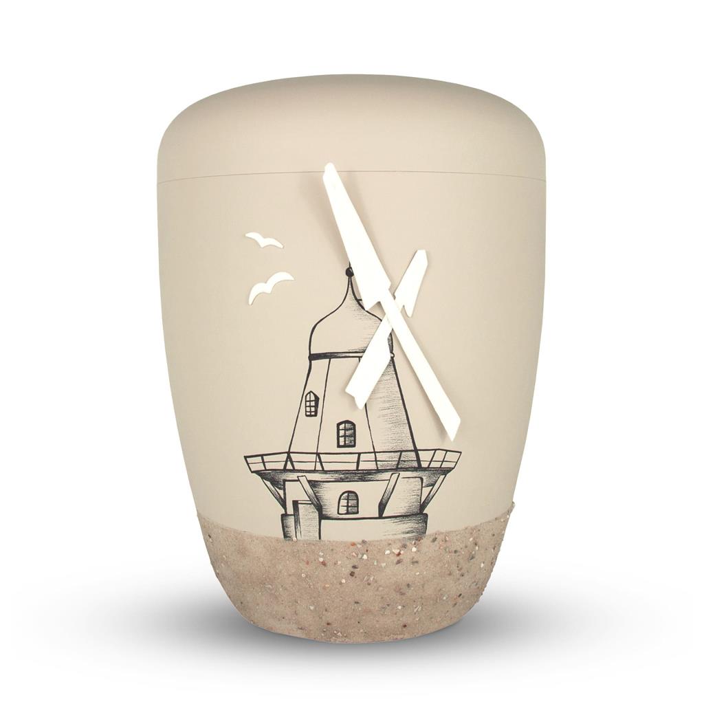 Naturstoffurne, seashell, 'Windmühle'