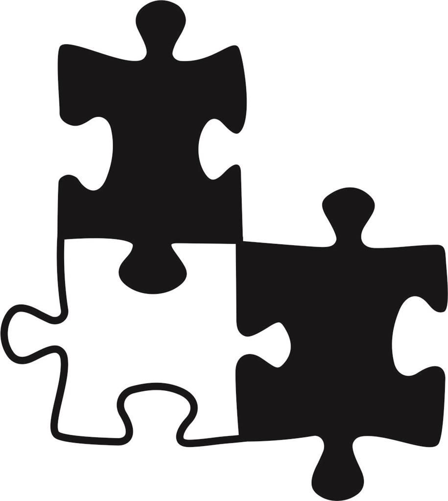 Foliebemblem 'Puzzle', silber