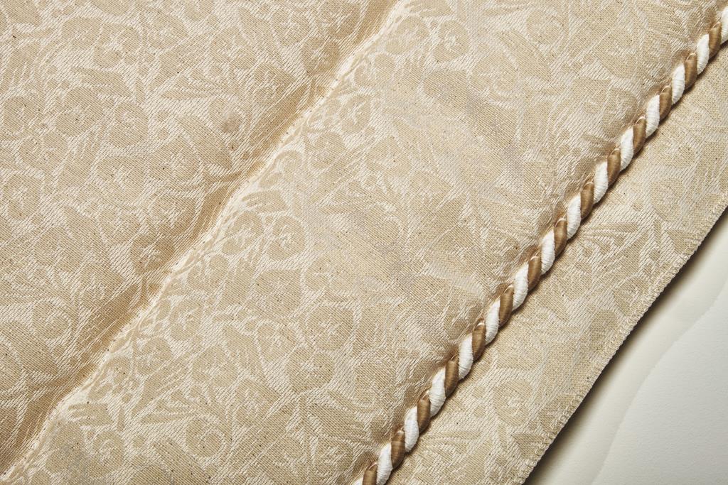 Deckengrt., Jacquard natur, Stehsaum-Kordel, 350 g/m²