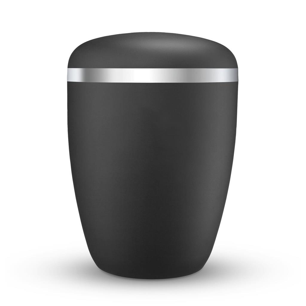 Naturstoffurne, stone-grey, Silberband