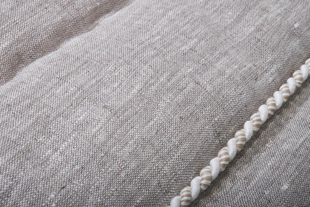 Deckengrt., Leinengewebe natur, Stehsaum-Kordel, 350 g/m²