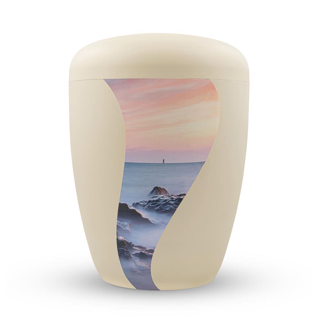 Naturstoffurne, seashell, 'Felsen+Meer'