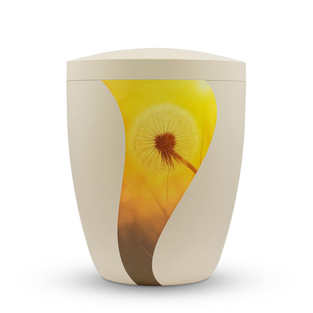 Naturstoffurne, seashell, 'Pusteblume hell'