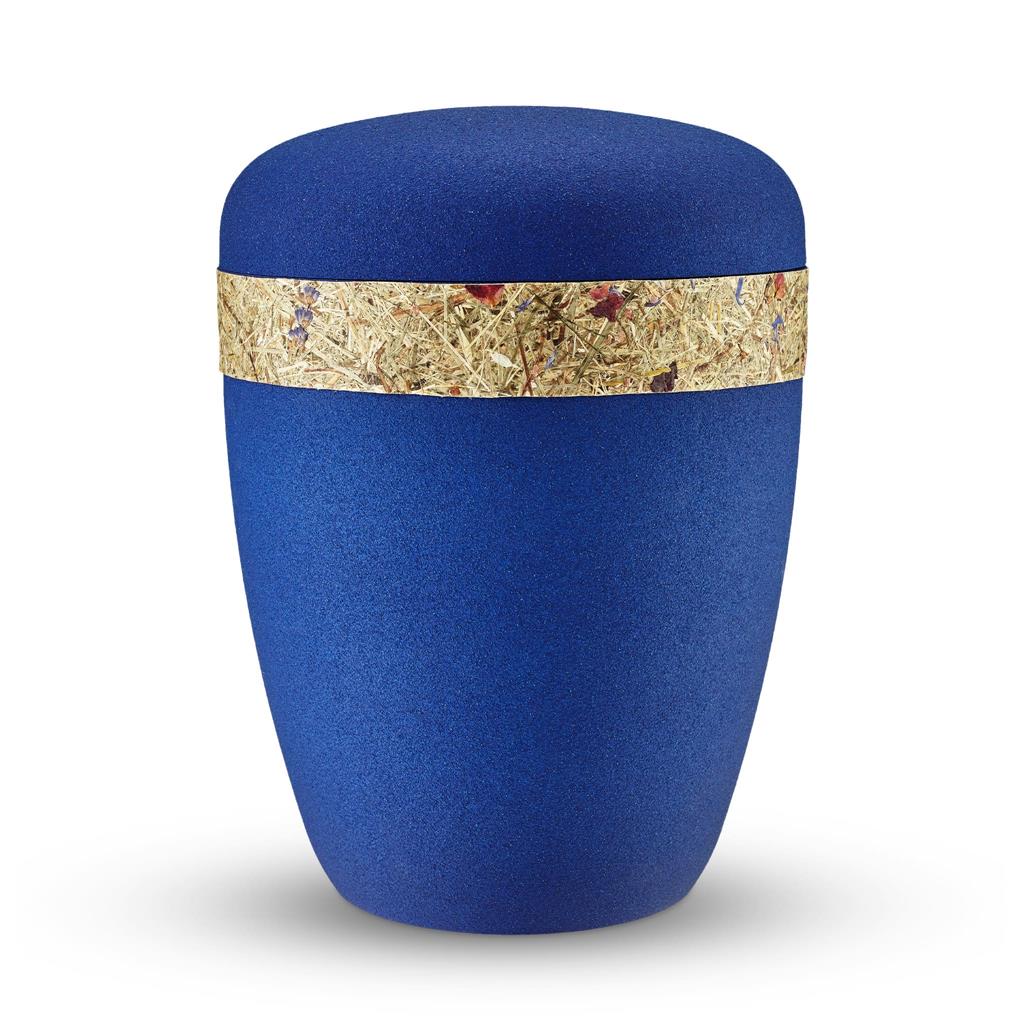 Naturstoffurne, blue-velvet, "Almwiese"
