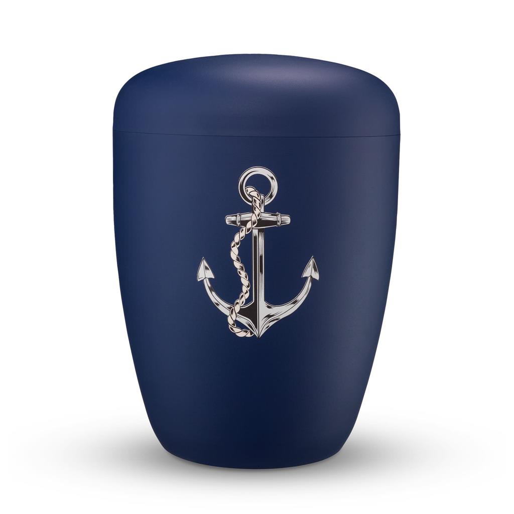 Naturstoffurne, atlantic-blue, "Anker"