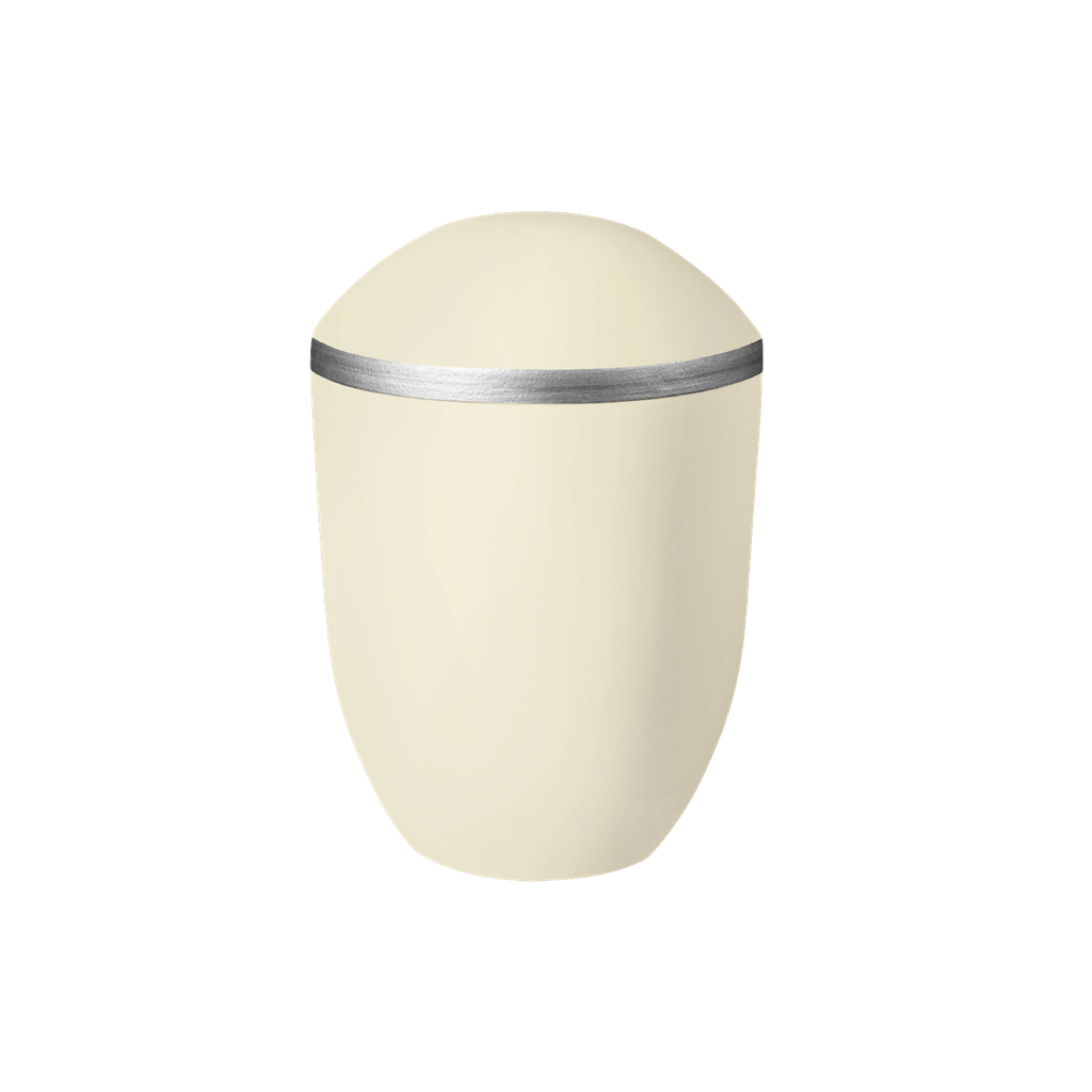 Keramikurne, AQUA PURE, sandbeige silber