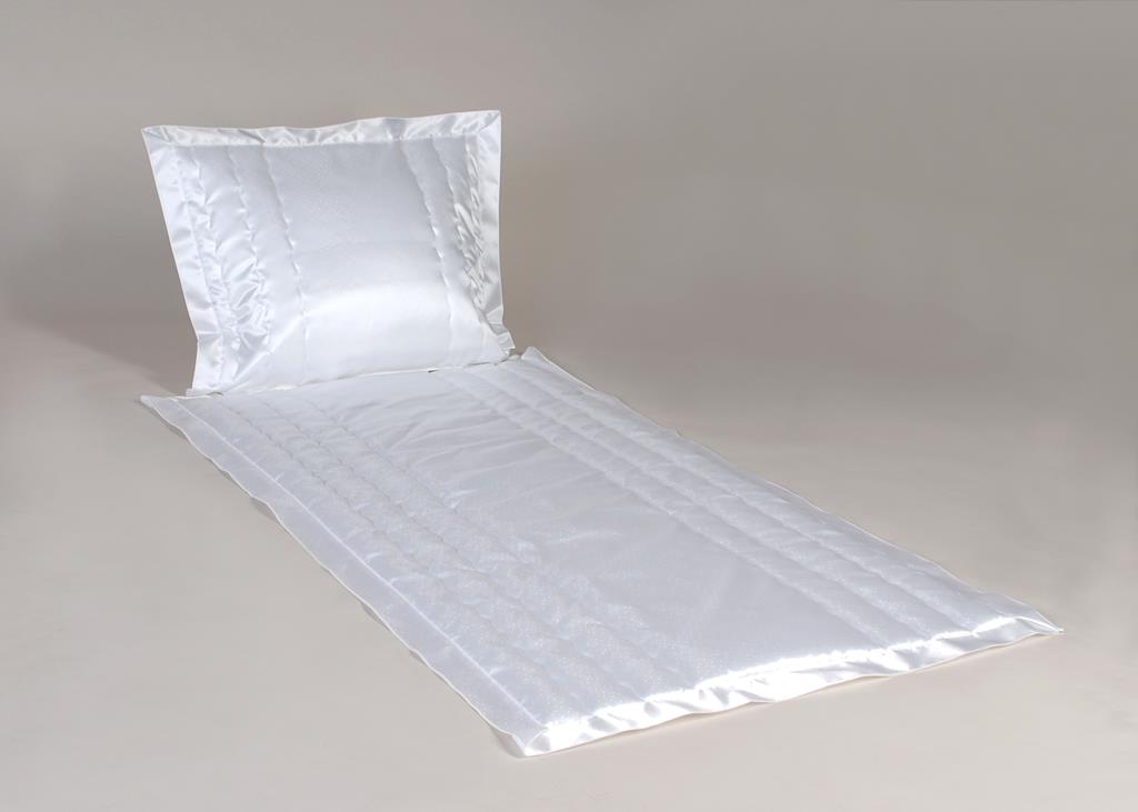 Deckengrt., Damast weiß Dess. 6, Stehsaum, 200 g/m²