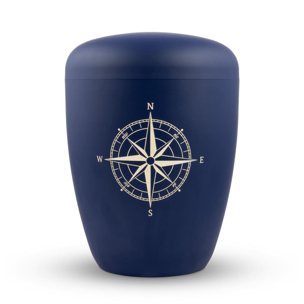 Biourne, glint-atl-blue lackiert, Lasergravur "Kompass"
