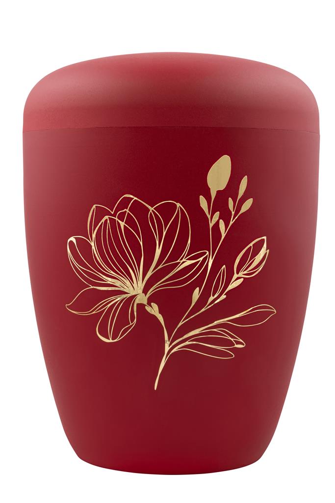 Naturstoffurne, lava-red, "Magnolie"