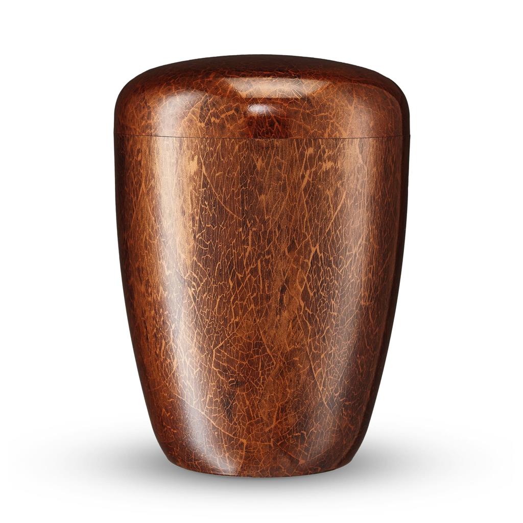 Naturstoffurne, Beschichtung "broken-leaf-dunkel"
