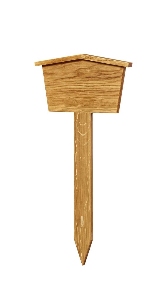 Grabtafel Form 21, Roteiche lackiert, ohne Hohlkehle, 70x40x19 cm