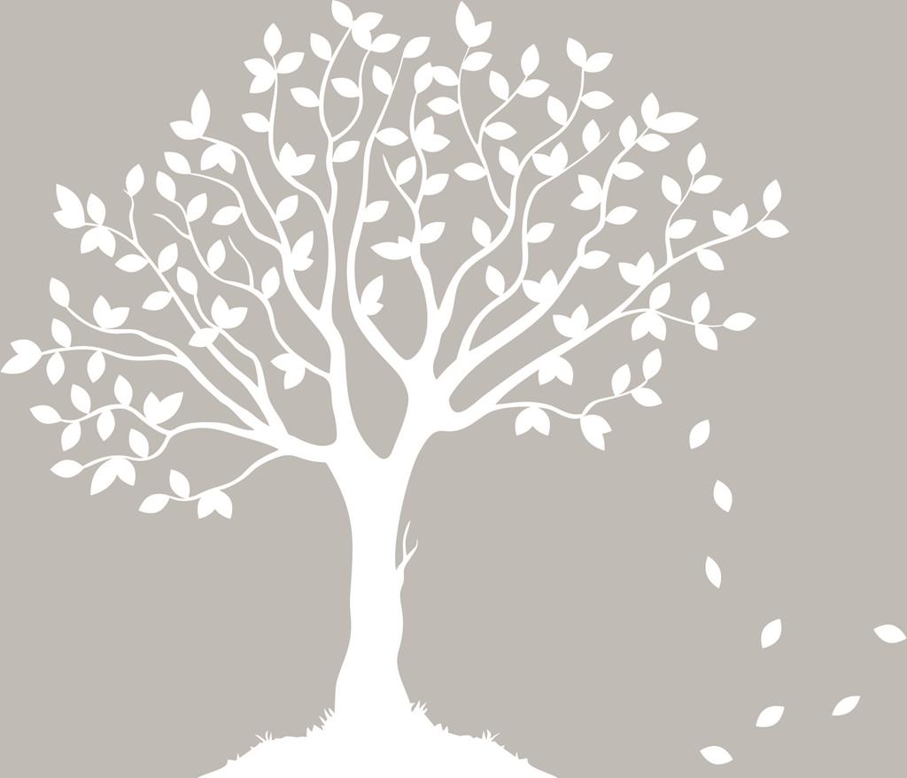 Folienemblem 'Baum', weiß